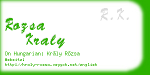 rozsa kraly business card