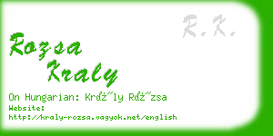rozsa kraly business card